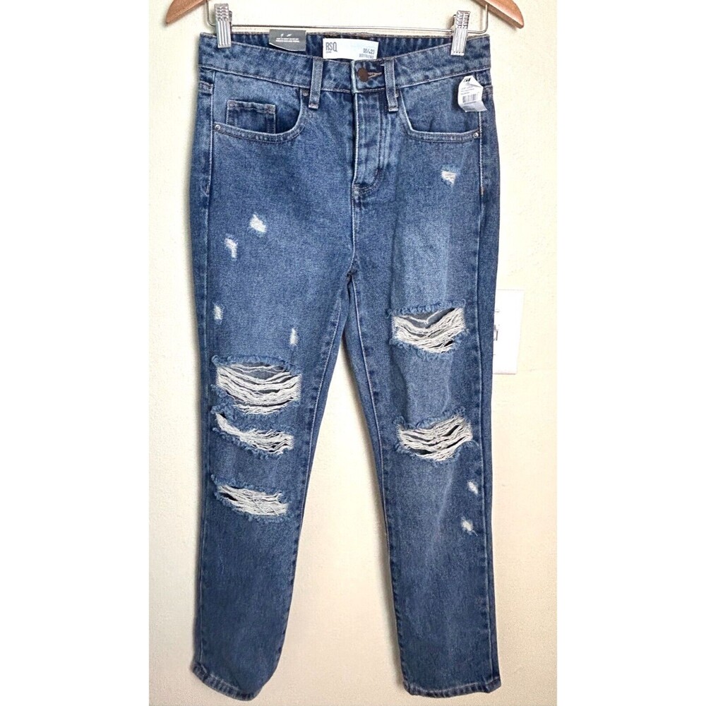 Tilly's RSQ Jeans Women's 00/23w Distressed Boyfriend Medium Wash
